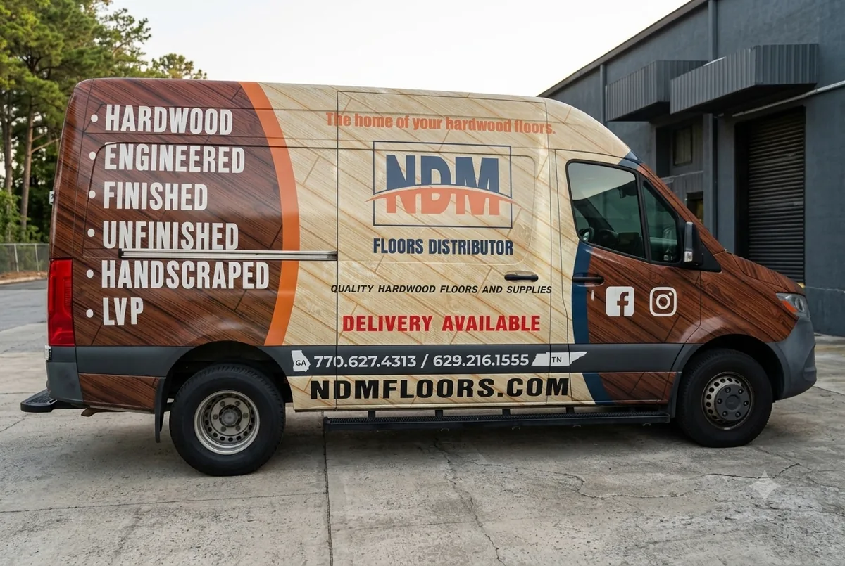NDM Floors Distributor delivery van for local flooring supply deliveries