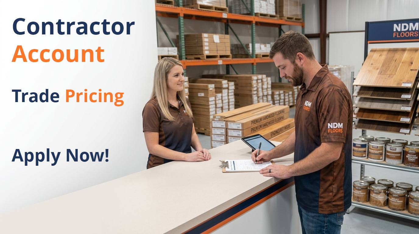 Contractor opening a trade account with NDM Floors Distributor